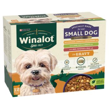 WINALOT Small Dog Food Pouch Mixed in Gravy 12x100g