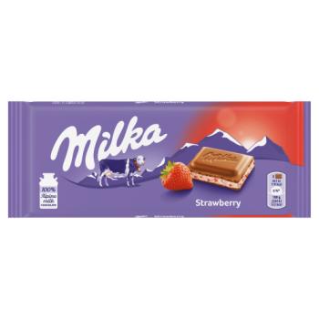 Milka Strawberry Yoghurt Chocolate Bar 100g