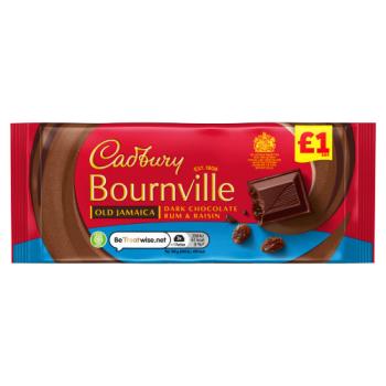 Cadbury Bournville Old Jamaica Dark Chocolate Bar £1 100g