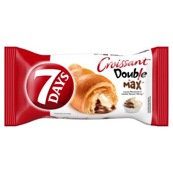 7 Days Double Max Croissant Cocoa Flavoured & Vanilla Flavour Fillings 80g