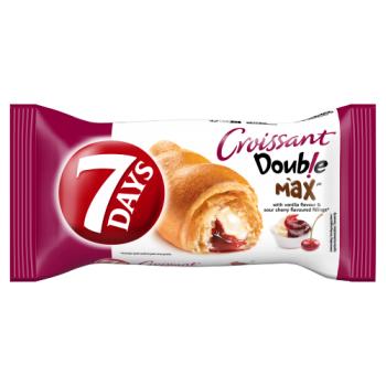 7 Days Croissant Double Max with Vanilla Flavour & Sour Cherry Flavoured Fillings 80g