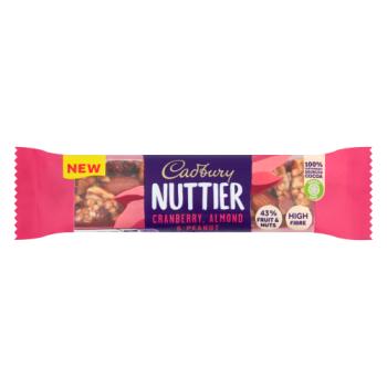 Cadbury Nuttier Cranberry, Almond & Peanut Chocolate Bar 40g