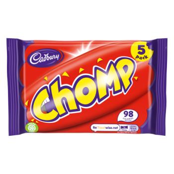 Cadbury Chomp Chocolate Bar 5 Pack Multipack 105g