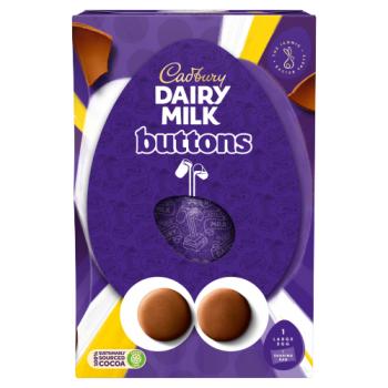 Cadbury Dairy Milk Giant Buttons Chocolate Easter Egg, 195g