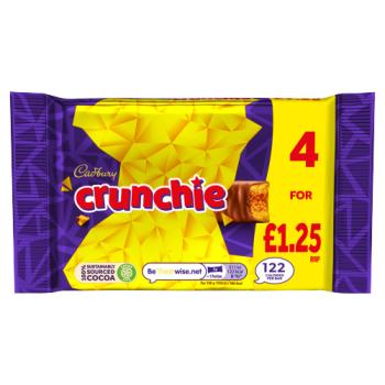 Cadbury Crunchie Snacksize 4pk £1.25