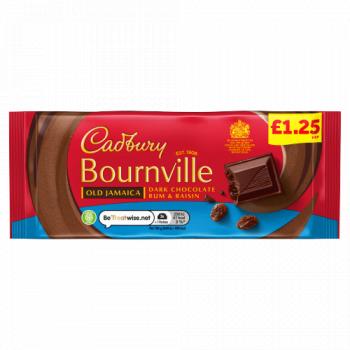 Cadbury Bournville Old Jamaica Dark Chocolate Rum & Raisin 100g