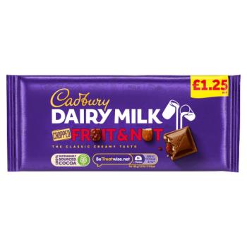 Cadbury Dairy Milk Fruit and Nut Chocolate Bar £1.25 PMP 95g