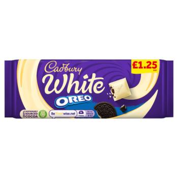 Cadbury White Oreo Chocolate Bar £1.25 PMP 120g