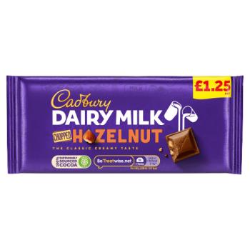 Cadbury Dairy Milk Chopped Nut Chocolate Bar £1.25 PMP 95g