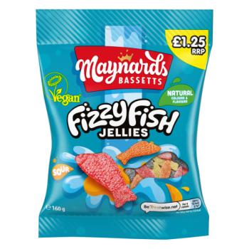 Maynards Bassetts Fizzy Fish Jelly 160g