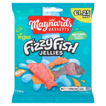 Maynards Bassetts Fizzy Fish Jelly 130g