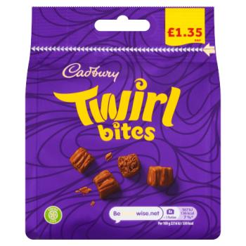 Cadbury Twirl Bites Chocolate Bag £1.35 PMP 95g