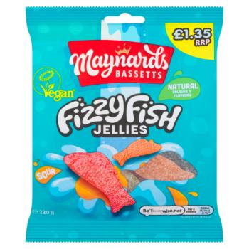 Maynards Bassetts Fizzy Fish Jelly 130g