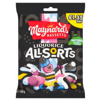 Maynards Bassetts Liquorice Allsorts Candy 130g