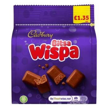 Cadbury Bitsa Wispa Chocolate Bag £1.35 PMP 85g