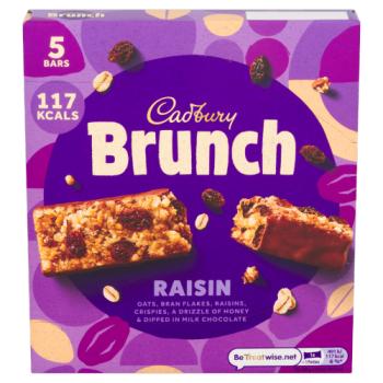 Cadbury Brunch Bar Raisin Cereal Bars 140g