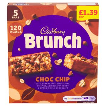 Cadbury Brunch Bar Chocolate Chip Cereal Bars 140g