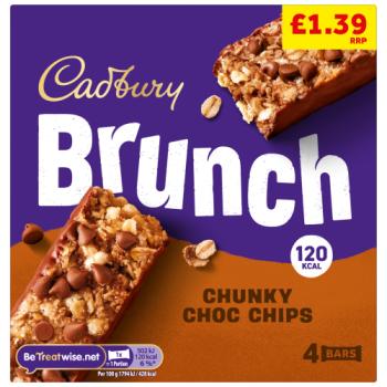 Cadbury Brunch Bar Chocolate Chip Cereal Bars 112g