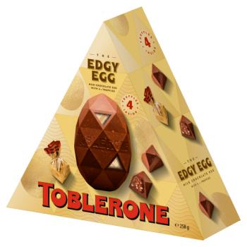 Toblerone 4 The Edgy Egg Milk Chocolate Egg with Truffles 258g