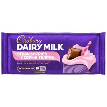 Cadbury Dairy Milk Strawberries & Creme Frappe Chocolate Bar 115 g