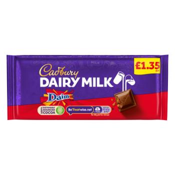 Cadbury Dairy Milk Daim Chocolate Bar £1.35 PMP 120g