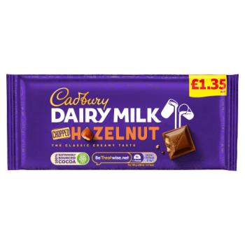 Cadbury Dairy Milk Chopped Nut Chocolate Bar £1.35 PMP 95g