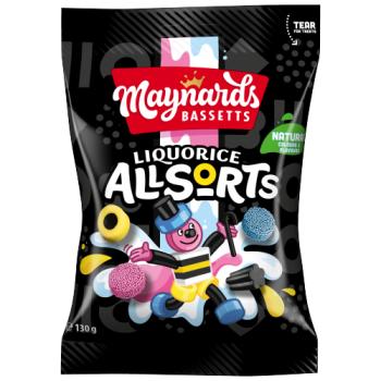 Maynards Bassetts Liquorice Allsorts Candy 130g