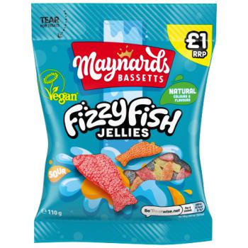 Maynards Bassetts Fizzy Fish Jelly 110g