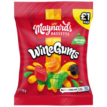 Maynards Bassetts Wine Gums Candy 110g