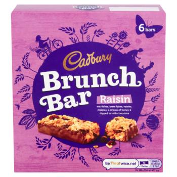Cadbury Brunch Bar Raisin 6 Pack 192g