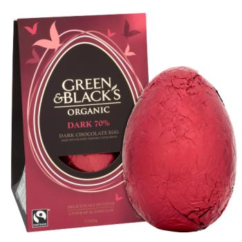 Green & Black's Fairtrade Organic Dark Chocolate Egg 165g