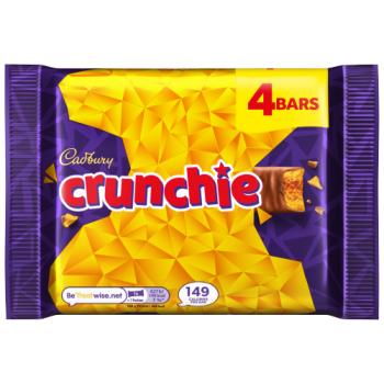 Cadbury Crunchie Chocolate Bar 4 Pack Multipack (4x32g) 128 g