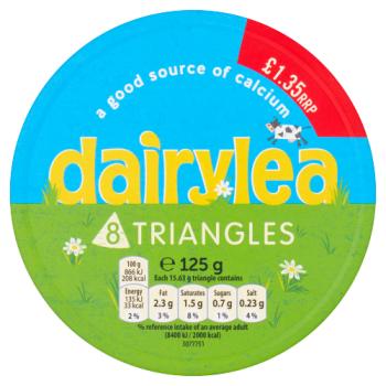 Dairylea Cheese Triangles 8 Pack £1.35 125g