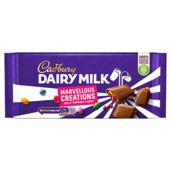 Cadbury Dairy Milk Marvellous Creations Jelly Popping Candy Shells 180g