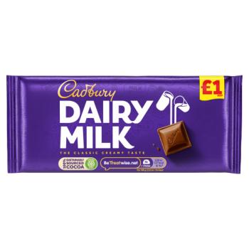 Cadbury Dairy Milk £1 Chocolate Bar 95g