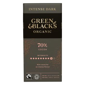 Green & Black's Organic 70% Dark Chocolate Bar 90 Gr