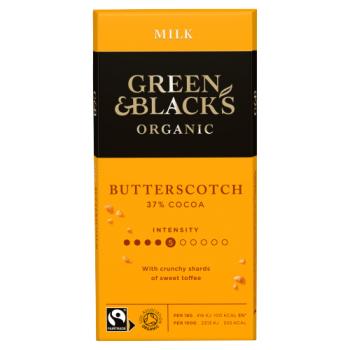 Green & Black's Organic Butterscotch Milk Chocolate Bar 90g
