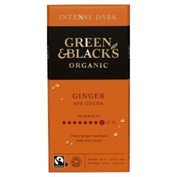 Green & Black's Organic Ginger Dark Chocolate Bar 90g
