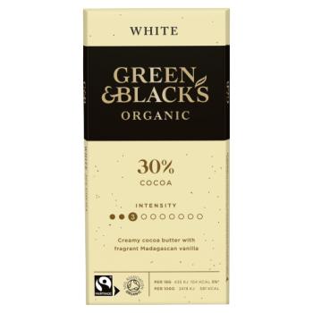 Green & Black's Organic White Chocolate Bar 90g