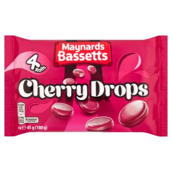 Maynards Bassetts Cherry Drops 4 Pack 180g