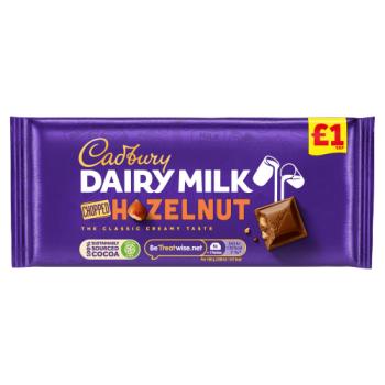 Cadbury Dairy Milk Chopped Nut £1 Chocolate Bar 95g