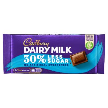 Cadbury Dairy Milk 30% Less Sugar Chocolate Bar 85g