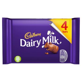 Cadbury Dairy Milk Chocolate Bar 4 Pack 117.2g