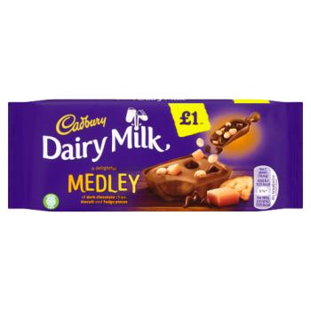 Cadbury Dairy Milk Medley Fudge Chocolate Bar 93g PM £1