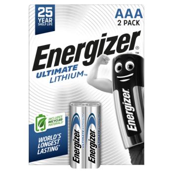 Energizer Ultimate Lithium AAA Batteries, 2 Pack