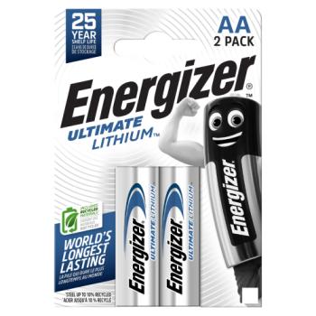 Energizer Ultimate Lithium AA Batteries, 2 Pack