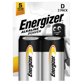 Energizer Alkaline Power D Batteries, 2 Pack