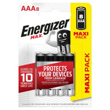 Energizer Max AAA Batteries Alkaline 8 Pack