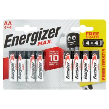 Energizer Max 4+4 Free Aa