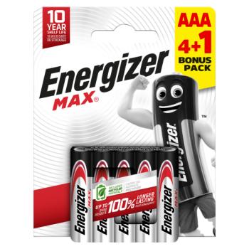 Energizer Max AAA Batteries, Alkaline, 5 Pack